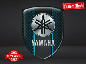 Yamaha Emblemi Resina Design Premium Adesivi Bombati Pro
